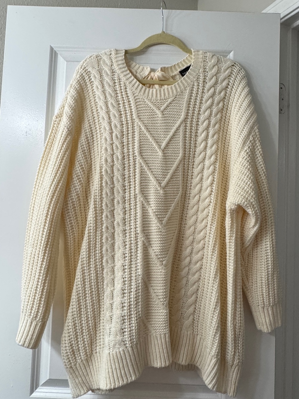 torrid Cream Cable Knit Crewneck Sweater